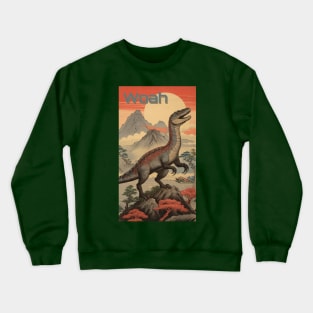 Woah Raptor Dinosaur Crewneck Sweatshirt